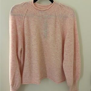 Central Park West Pale Pink Crewneck Sweater